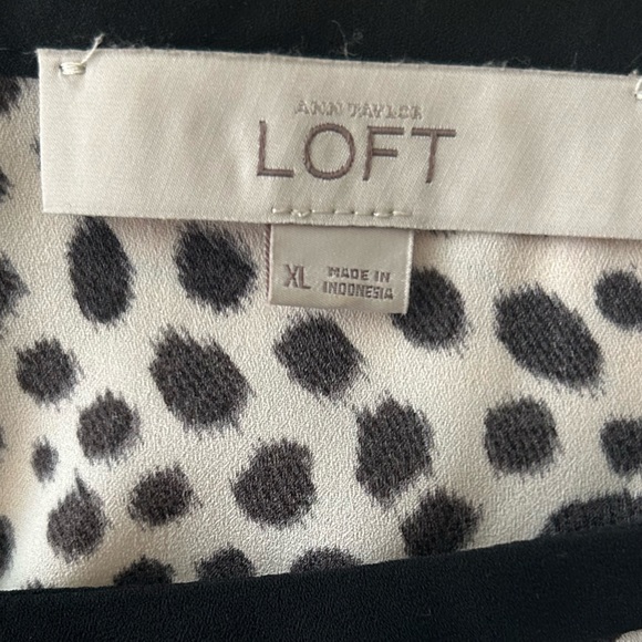 Loft Black & White Dotted Blouse - Picture 4 of 5